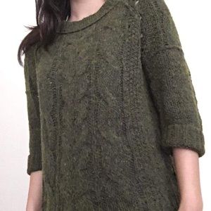 LOFT DARK GREEN SWEATER